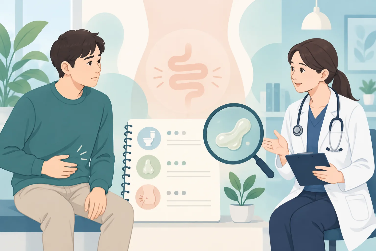 가양역에서 잔변감과 점액변이 반복될 때 무엇을 확인해야 하나요?