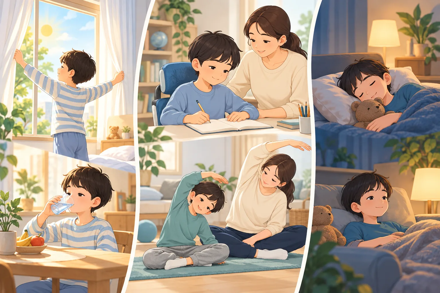 소아 성장 건강정보 일러스트 생활 관리