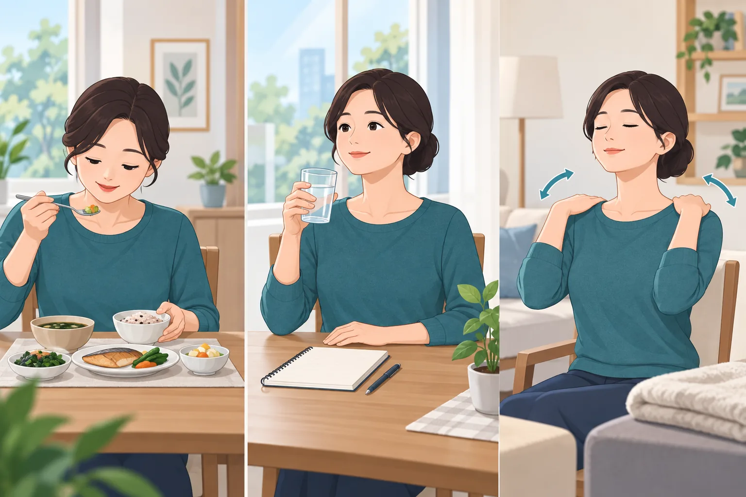 삼킴 곤란 건강정보 일러스트 생활 관리