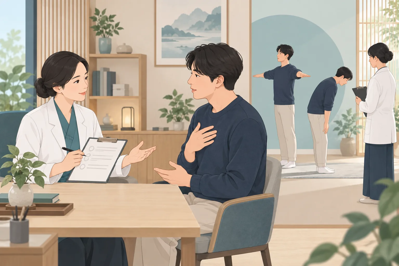 온도 변화 민감 건강정보 일러스트 한의학적 진료 계획