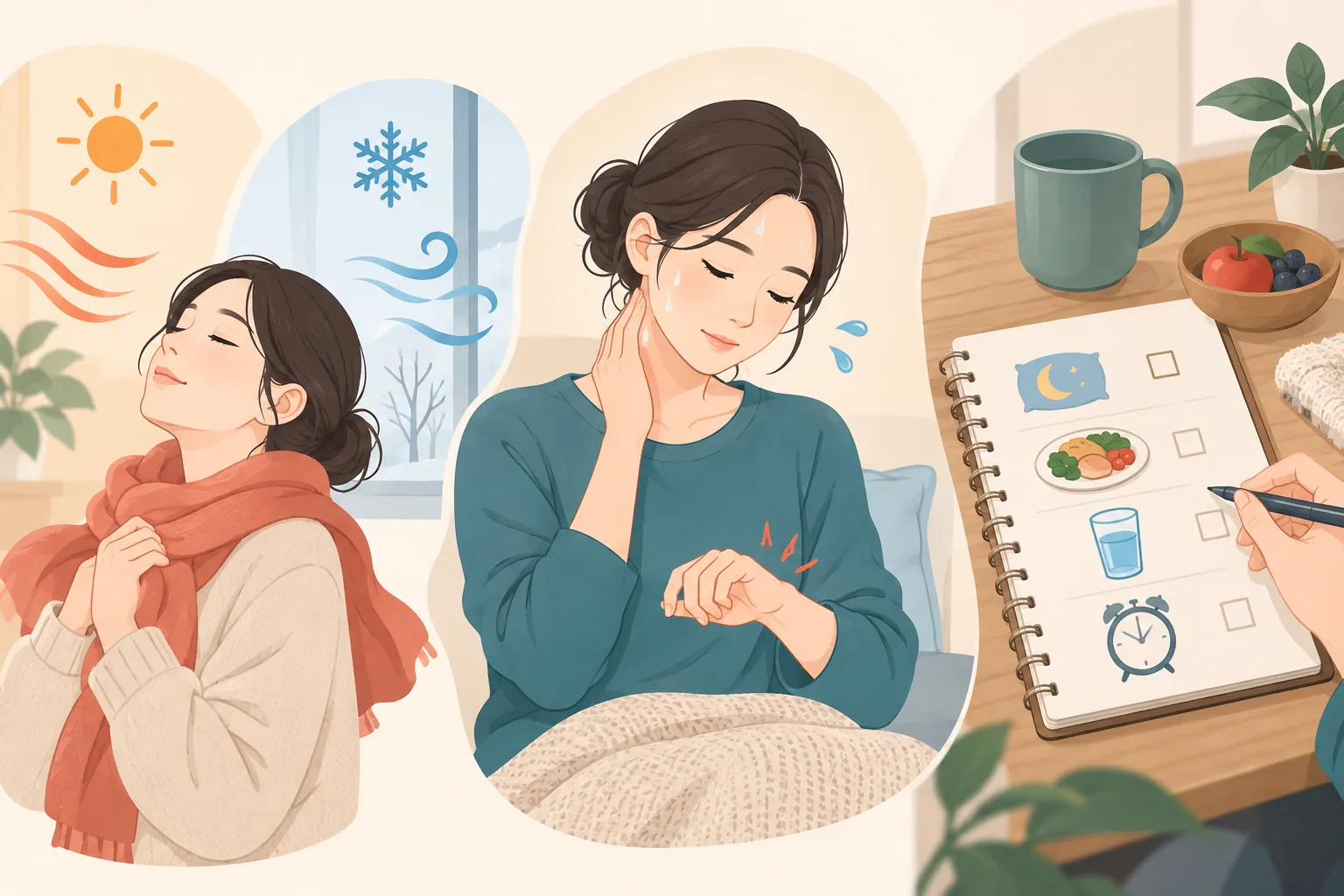 온도 변화 민감 건강정보 일러스트 상세 도해