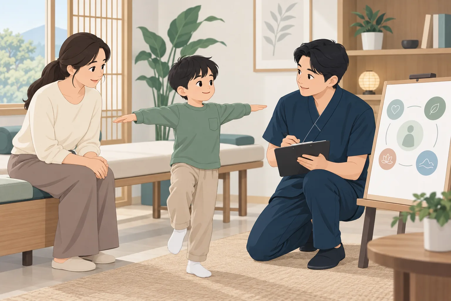 소아 코골이 건강정보 일러스트 한의학적 진료 계획