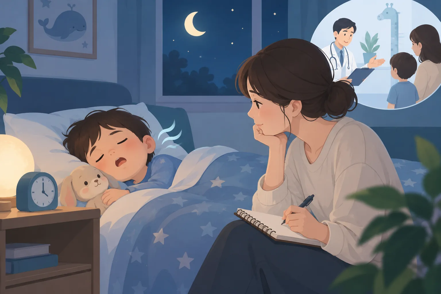 소아 코골이 건강정보 일러스트