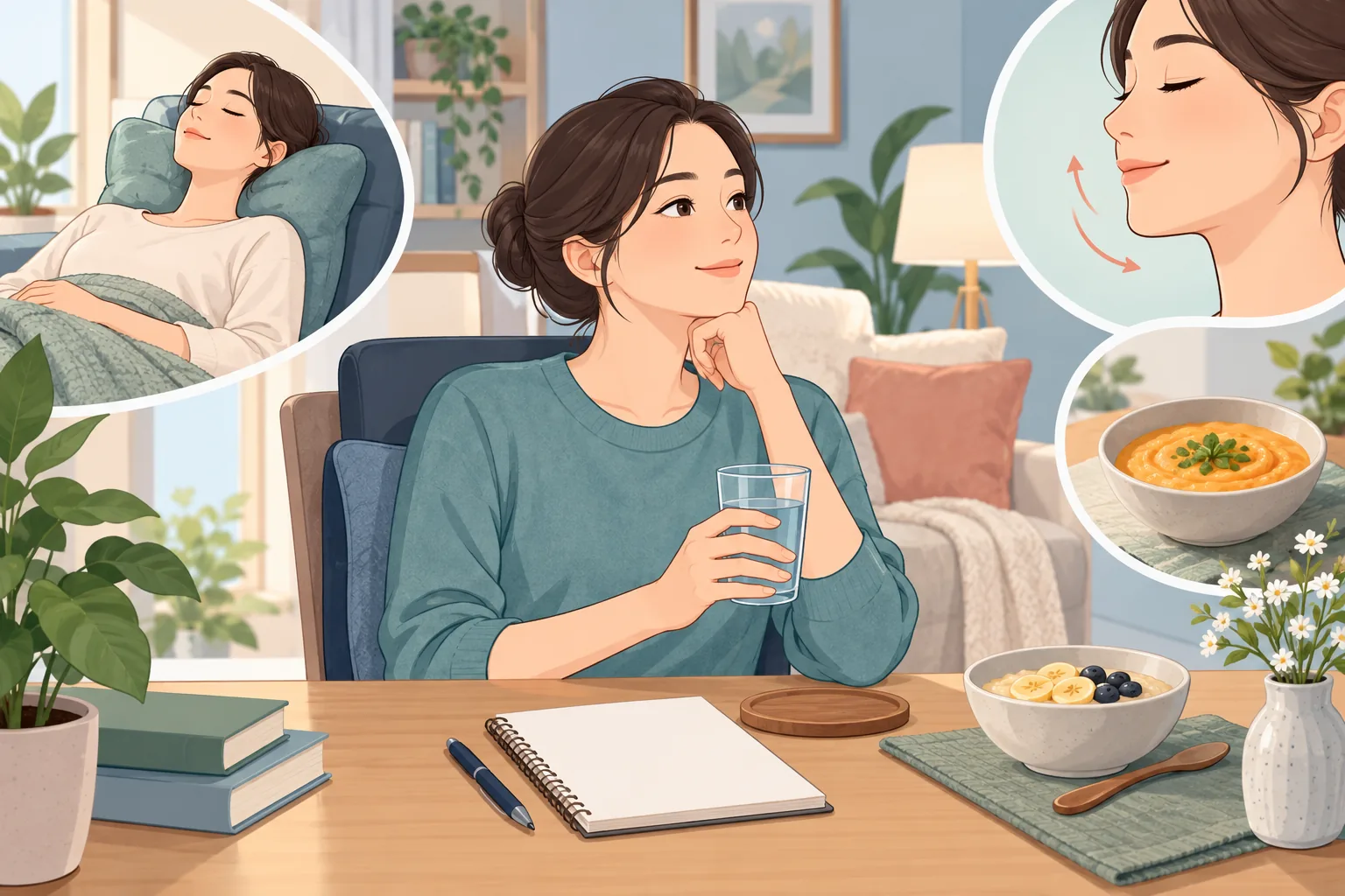 턱관절 주변 통증 건강정보 일러스트 생활 관리
