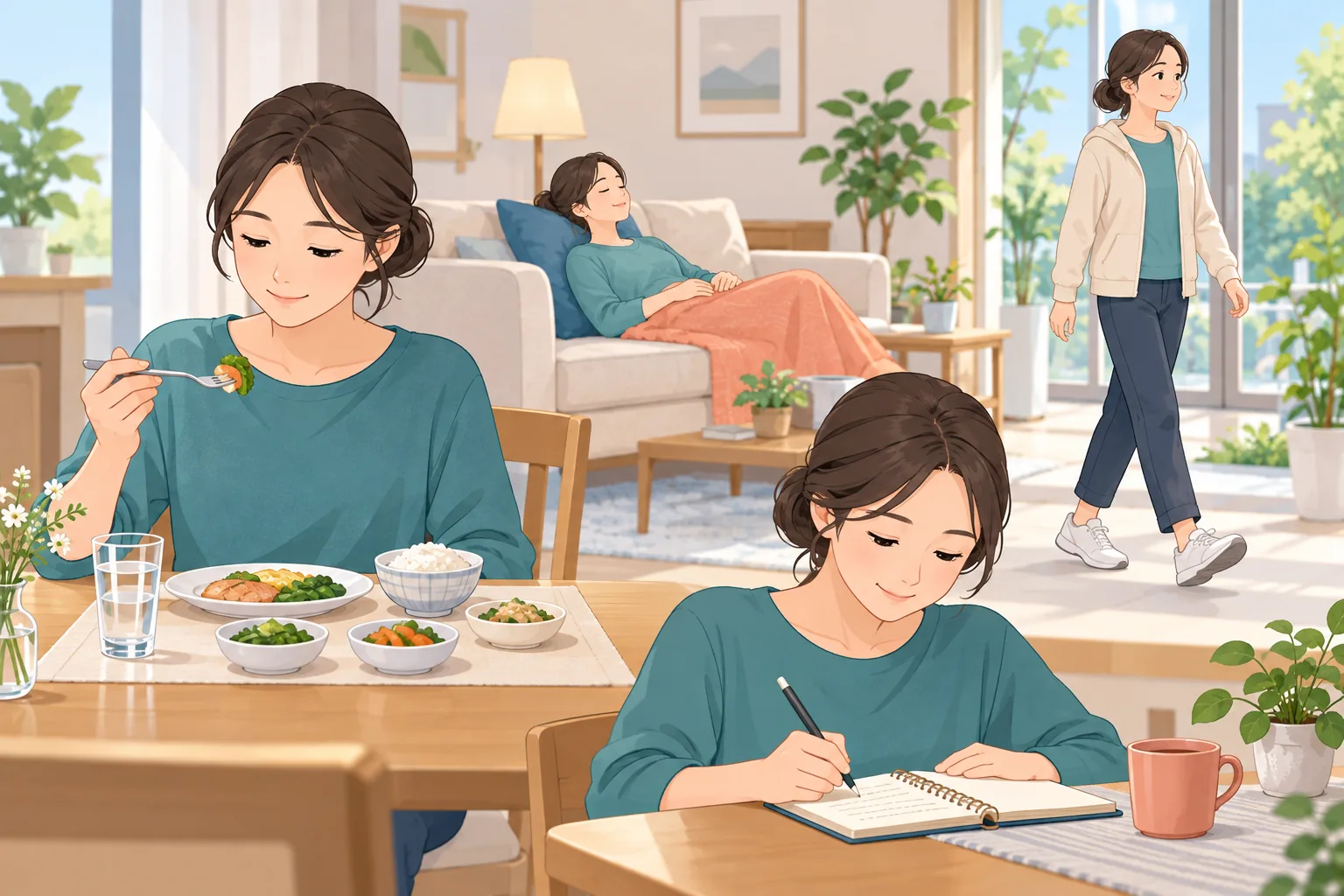 식욕저하 건강정보 일러스트 생활 관리