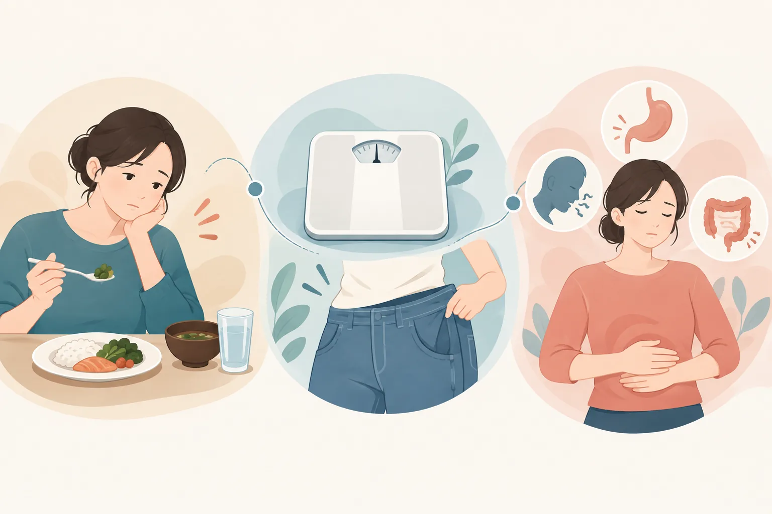 식욕저하 건강정보 일러스트 상세 도해