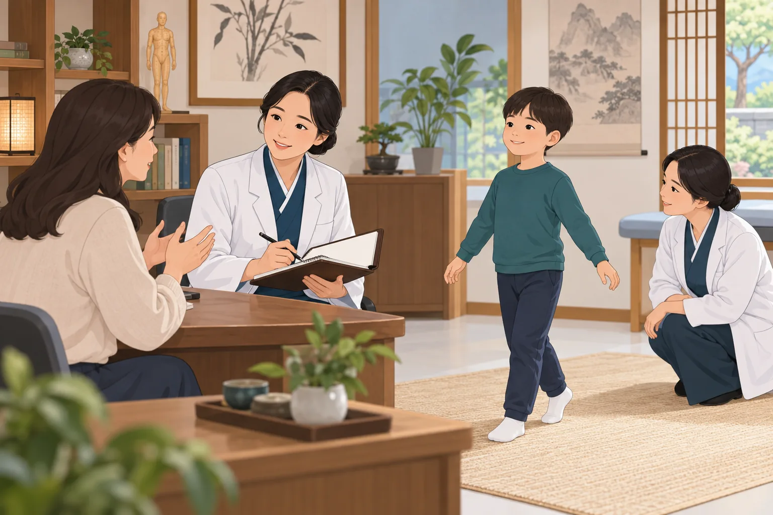 소아성장 건강정보 일러스트 한의학적 진료 계획