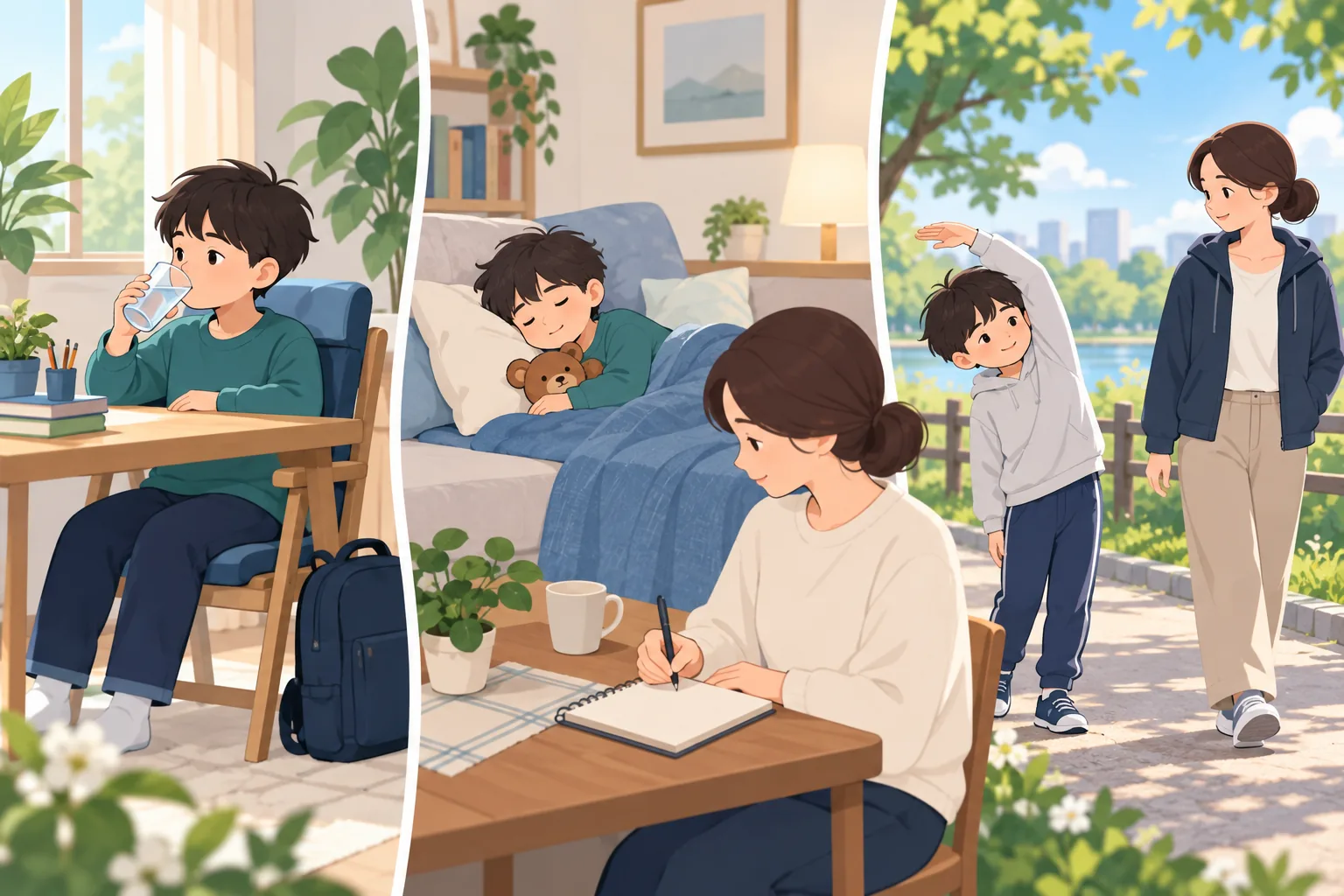 소아성장 건강정보 일러스트 생활 관리