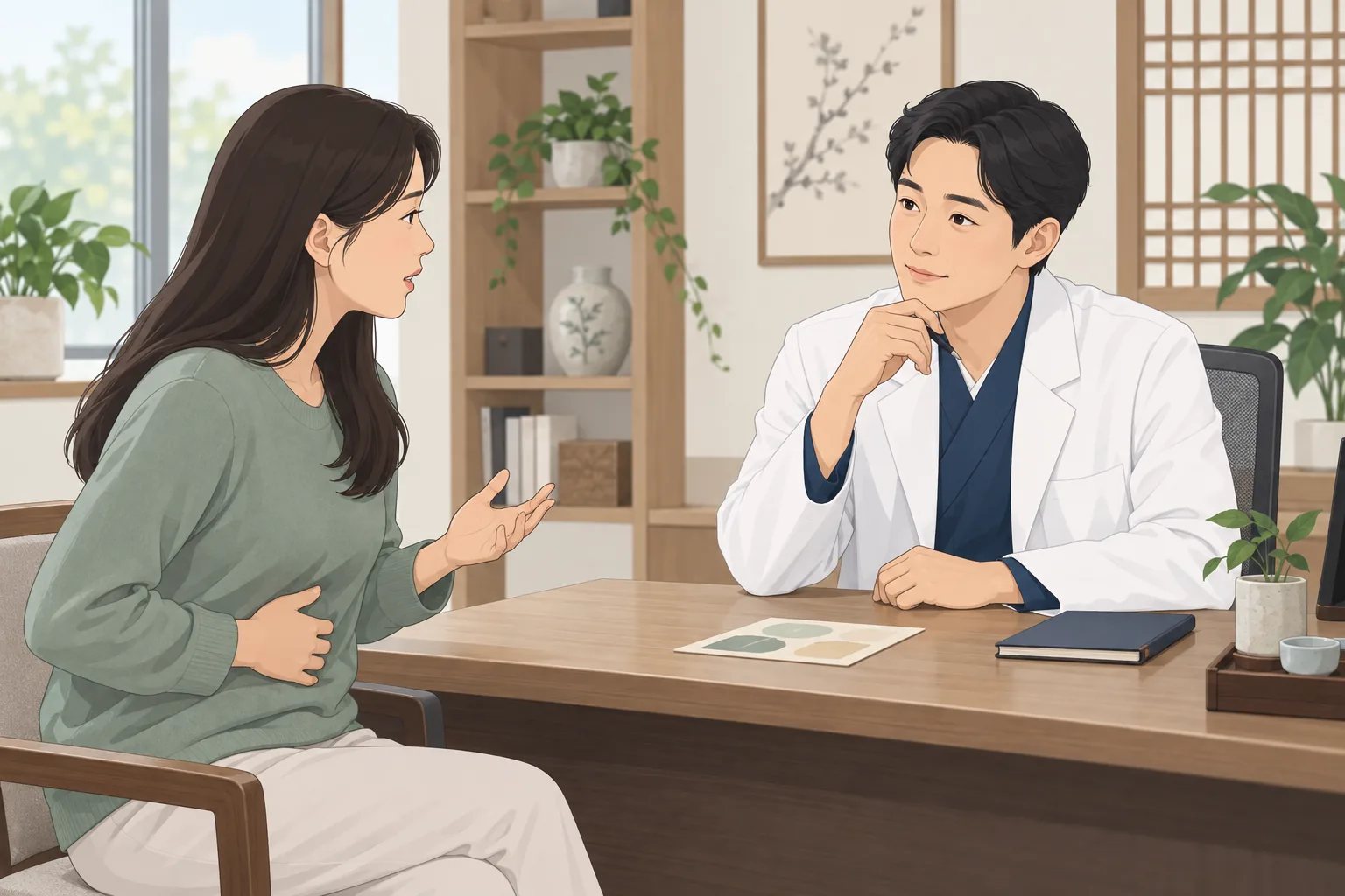 대변 색 변화 건강정보 일러스트 한의학적 진료 계획
